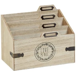 Gifi Range courrier en bois et métal 3 compartiments