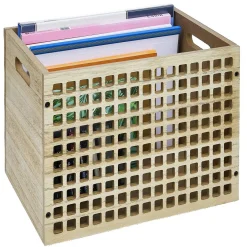 Range document en bois beige 26x33xH7cm*Gifi Outlet