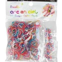 New Gifi Recharge élastiques bracelet Arc en ciel Duo paillettes