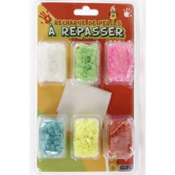 Gifi Recharge perles à repasser 6 couleurs - 600 perles
