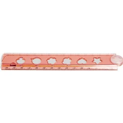 Règle pliable 15 à 30cm plastique rouge*Gifi Hot