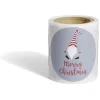Rouleau étiquette autocollante Merry Christmas gnome Père Noël Ø3cm x50*Gifi Hot