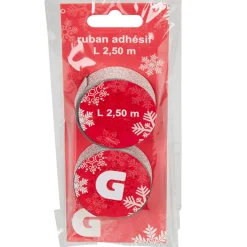 Ruban adhésif argent pailleté x2*Gifi Clearance
