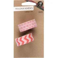 Ruban adhésif Masking tape rose x2*Gifi Online