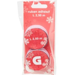2 rubans adhésifs pailletés rouge*Gifi Best