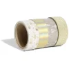 Gifi Ruban washi tape Noël blanc et doré 4m x5