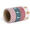 Ruban washi tape Noël traditionnel rouge blanc vert 4m x4*Gifi New