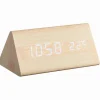 Réveil Homday X-Pert triangle effet bois naturel*Gifi Hot