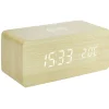Réveil rectangulaire bois naturel*Gifi