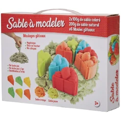 Sable à modeler Elastik' 200gr avec 6 moules*Gifi Discount