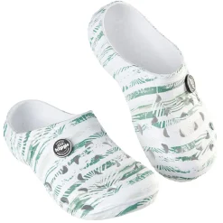 Discount Gifi Sabot Hipps enfant blanc imprimé vert gris 30/31