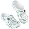 New Gifi Sabot Hipps enfant blanc imprimé vert gris 34/35