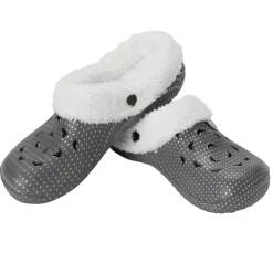Hot Gifi Sabot Hipps femme hiver fourré gris et blanc 36/37