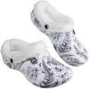 Sale Gifi Sabot Hipps fourré imprimé nature blanc et noir 40/41