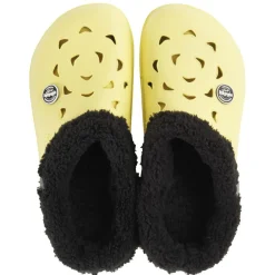 Best Gifi Sabot Hipps fourrés femme hiver bicolore jaune/noir 36/40
