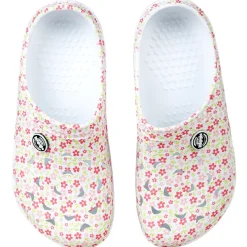 Clearance Gifi Sabots Hipps Femme imprimé fleurs rose vert T36/40