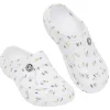 Best Gifi Sabots Hipps Femme plastique blanc motif tricolore T38/39