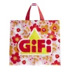 Hot Gifi Sac cabas plastique fleur beige 45x20xH40cm