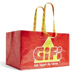 Discount Gifi Sac cabas plastique rouge 45x20xH40cm