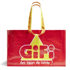 Discount Gifi Sac cabas plastique rouge 45x20xH40cm
