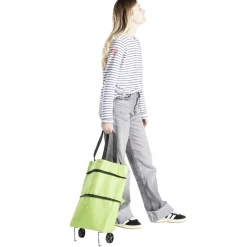 New Gifi Sac de courses ajustable à roulettes 20L orange ou vert