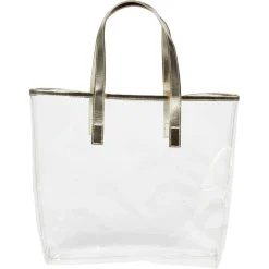 Best Gifi Sac de plage transparent avec pochette doré