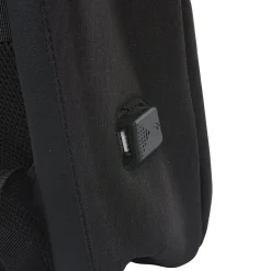 New Gifi Sac à dos antivol avec port USB intégré uni noir