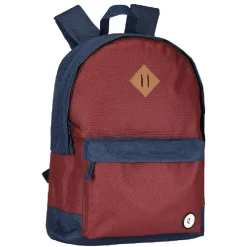 Best Gifi Sac à dos bi-matière bleu rouge bordeaux