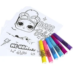 New Gifi Sac à dos garni LOL Surprise avec feuilles de dessin et 6 feutres
