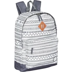 Sale Gifi Sac à dos motif ethnique gris et blanc
