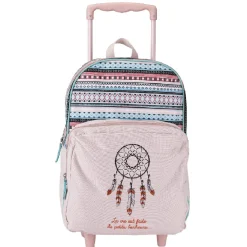 New Gifi Sac à dos trolley primaire rose design attrape rêve