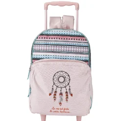 New Gifi Sac à dos trolley primaire rose design attrape rêve