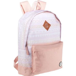 Gifi Sac à dos Tucson design frise géométrique rose pâle et blanc