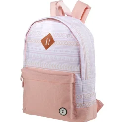 Gifi Sac à dos Tucson design frise géométrique rose pâle et blanc
