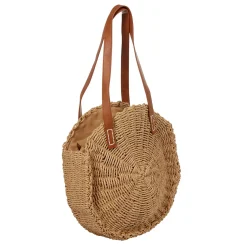 Hot Gifi Sac rond en paille naturel collection tropical