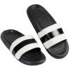 New Gifi Sandales claquettes plastique noir avec bandes blanches 44/45