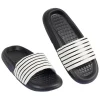 Outlet Gifi Sandales claquettes plastique noir rayé blanc 36/37