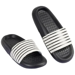 Outlet Gifi Sandales claquettes plastique noir rayé blanc 36/37