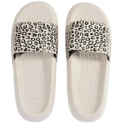 Online Gifi Sandales claquettes plastique beige bride imprimé léopard 40/41