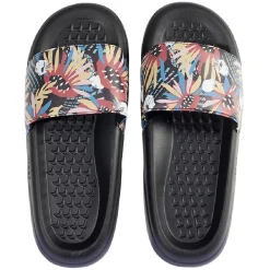New Gifi Sandales claquettes plastique noir motif feuillage multicolore 40/41