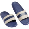 Online Gifi Sandales claquettes plastique bleu avec bandes blanches 44/45