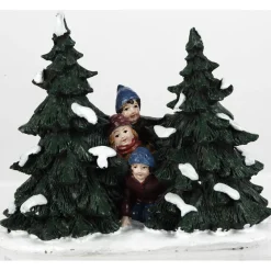 Gifi Sapins et personnages village de Noël