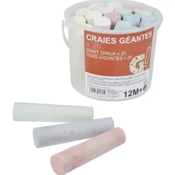 Seau de 20 craies géantes multicolores*Gifi Hot