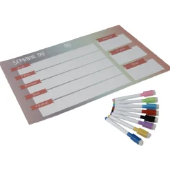 Semainier magnétique avec 4 feutres effaçables*Gifi Discount