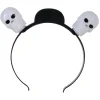 Serre tête noir 2 crânes lumineux blanc*Gifi Outlet