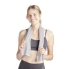 Gifi Serviette de sport grise 100x30cm polyester