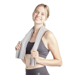 Gifi Serviette de sport grise 100x30cm polyester