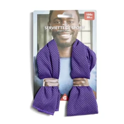 Gifi Serviette de sport violette 100x30 cm