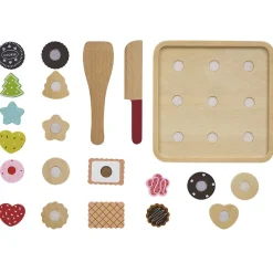 Gifi Jeux D'Imagination Et D'Imitation<Set du petit pâtissier en bois - plateau de pâtisseries
