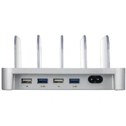 Station de charge USB Homday noir et gris*Gifi Online